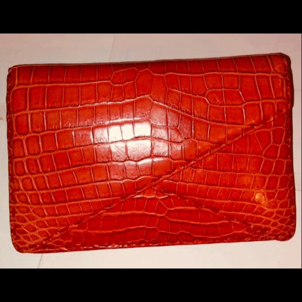 Bottega Veneta RED BV envelope clutch